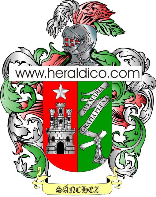 Apellido Sánchez. Escudo principal.